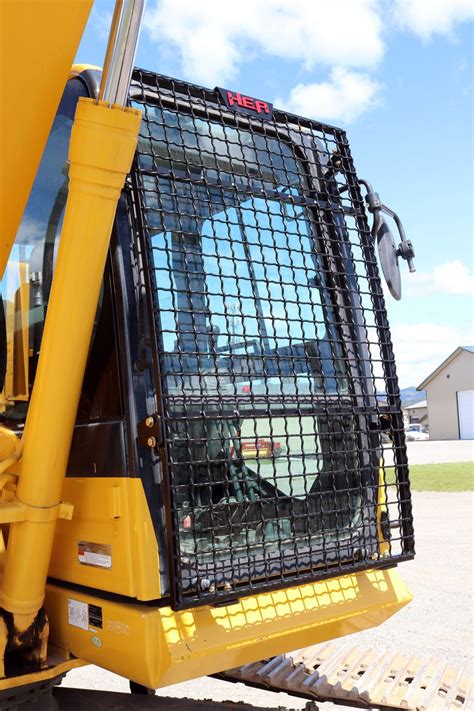 mini excavator window guards|cab shields for dump trucks.